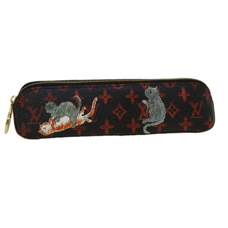 Louis Vuitton Catgram Trousse Elizabeth Pen Case Brown GI0357  60338