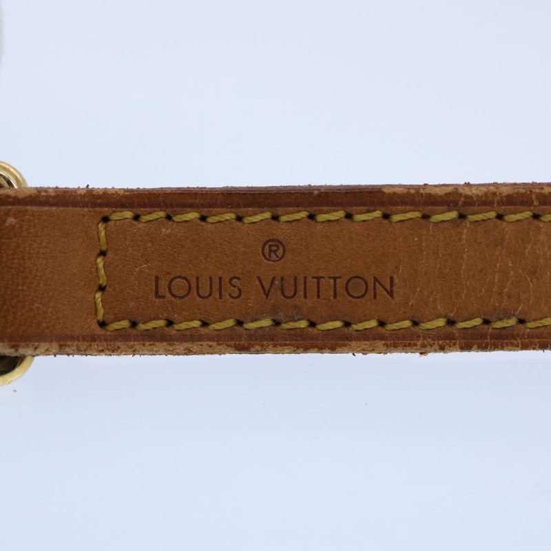 Louis Vuitton Shoulder Strap Leather 35.4"" Beige  60382 - Image 6