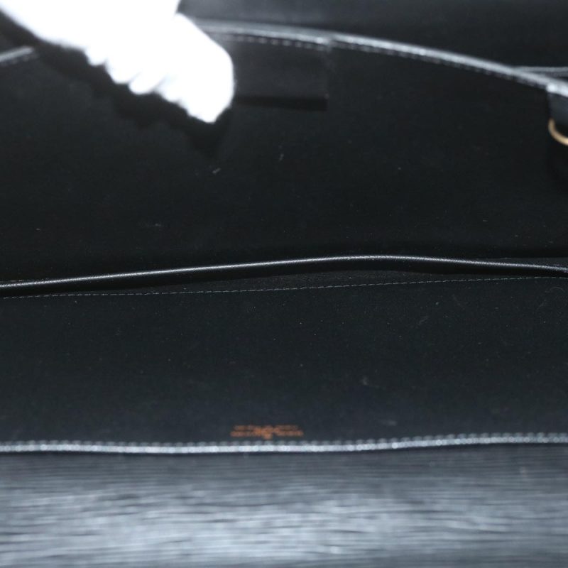 Louis Vuitton Epi Serviette Ambassador Business Bag Black M54412  60409 - Image 10