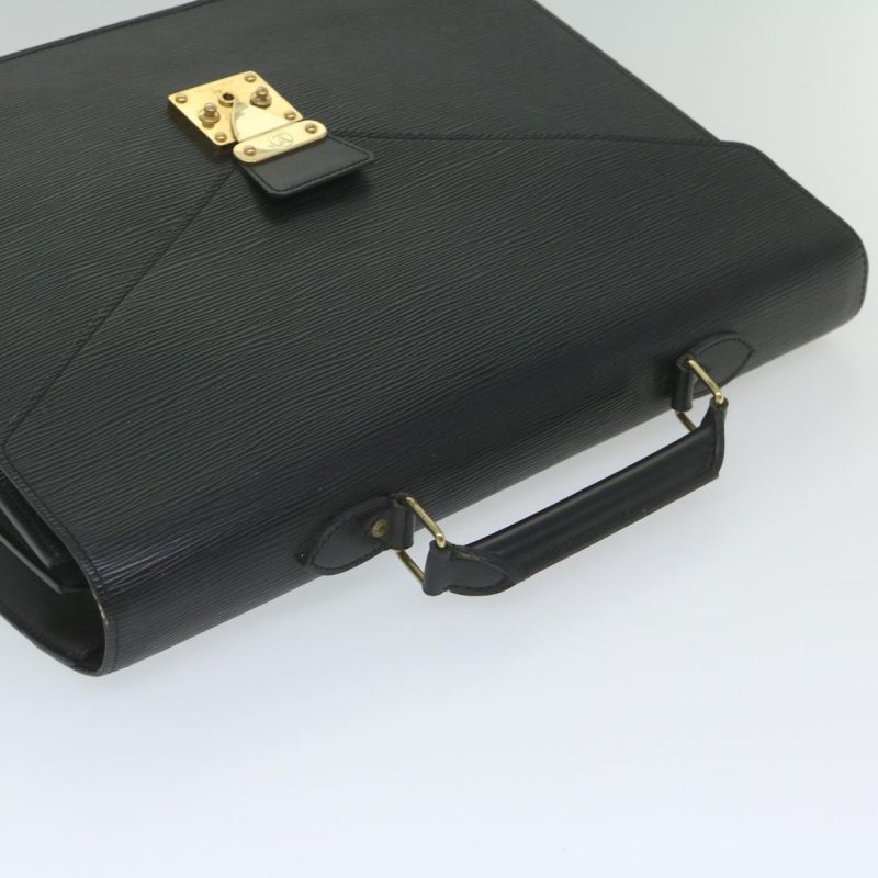Louis Vuitton Epi Serviette Ambassador Business Bag Black M54412  60409 - Image 6
