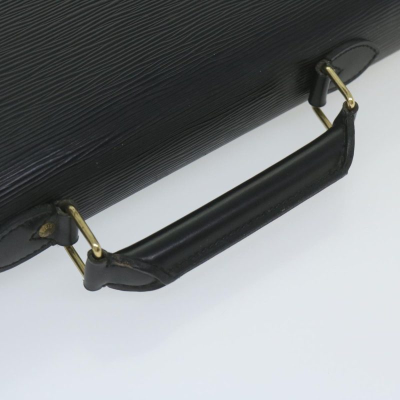 Louis Vuitton Epi Serviette Ambassador Business Bag Black M54412  60409 - Image 7
