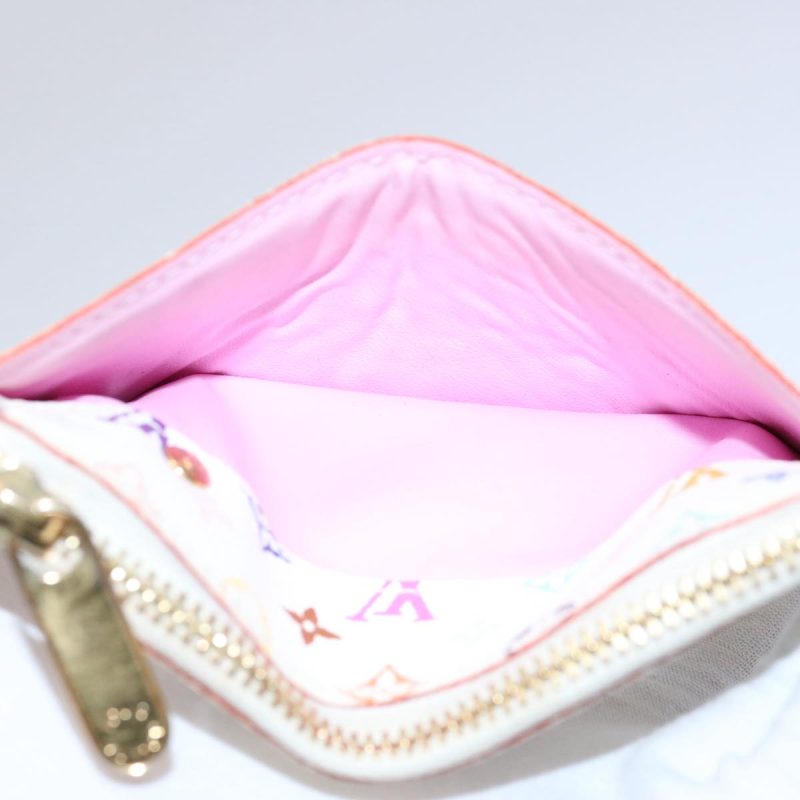 Louis Vuitton Multicolor Pochette Cles NM Coin Purse White M93734  60476A - Image 7