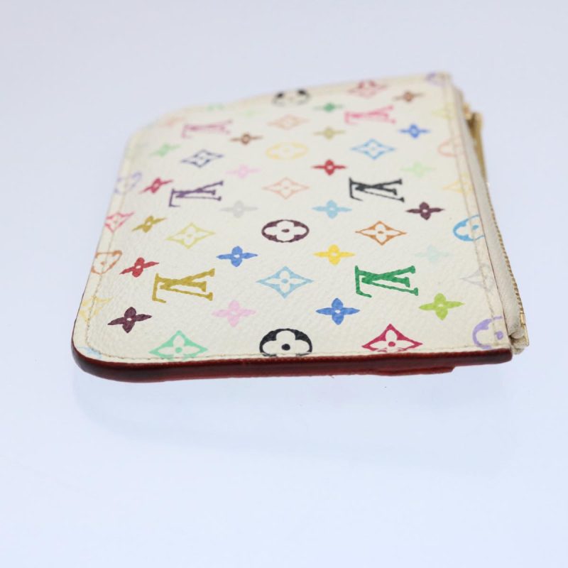 Louis Vuitton Multicolor Pochette Cles NM Coin Purse White M93734  60476A - Image 4