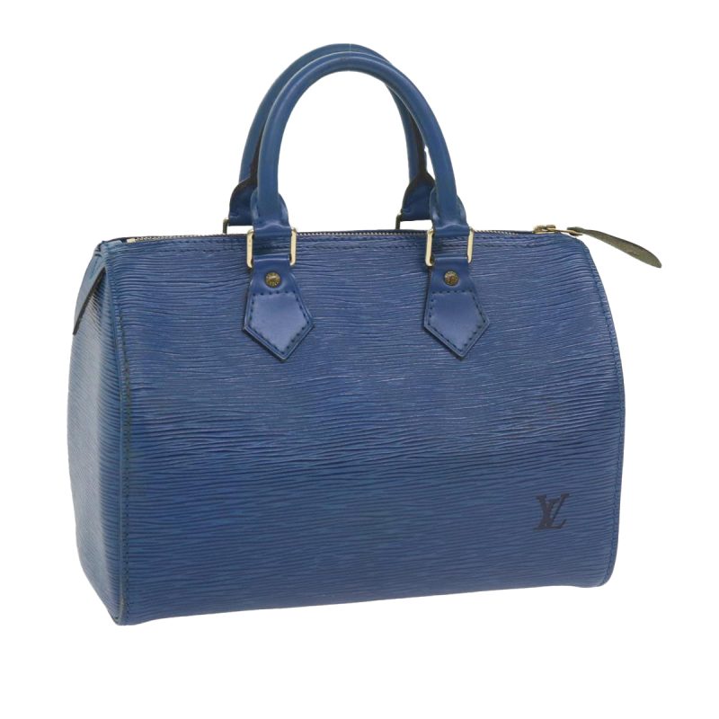 Louis Vuitton Epi Speedy 25 Hand Bag Toledo Blue M43015  60551