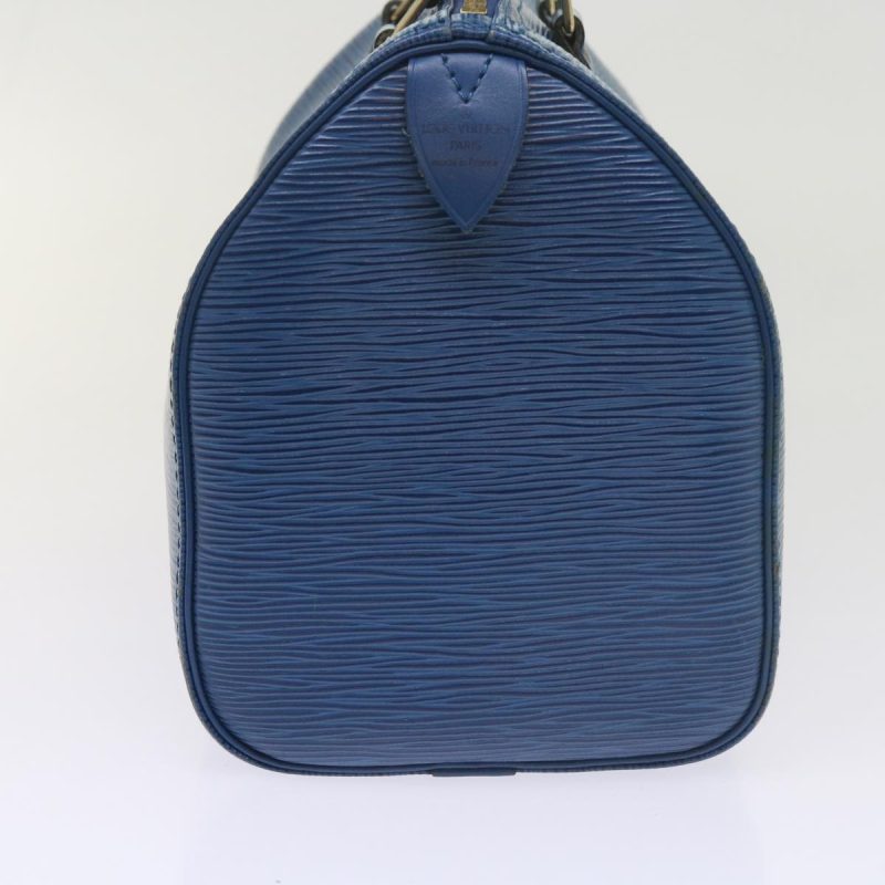 Louis Vuitton Epi Speedy 25 Hand Bag Toledo Blue M43015  60551 - Image 4