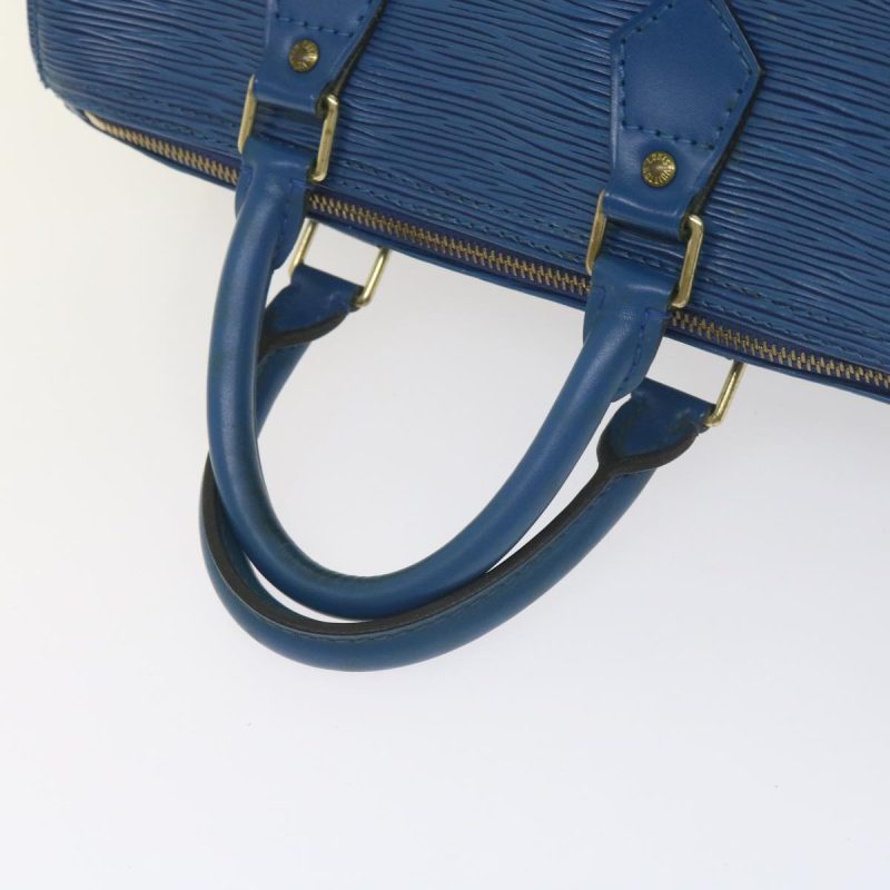 Louis Vuitton Epi Speedy 25 Hand Bag Toledo Blue M43015  60551 - Image 7