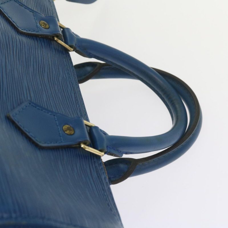 Louis Vuitton Epi Speedy 25 Hand Bag Toledo Blue M43015  60551 - Image 8