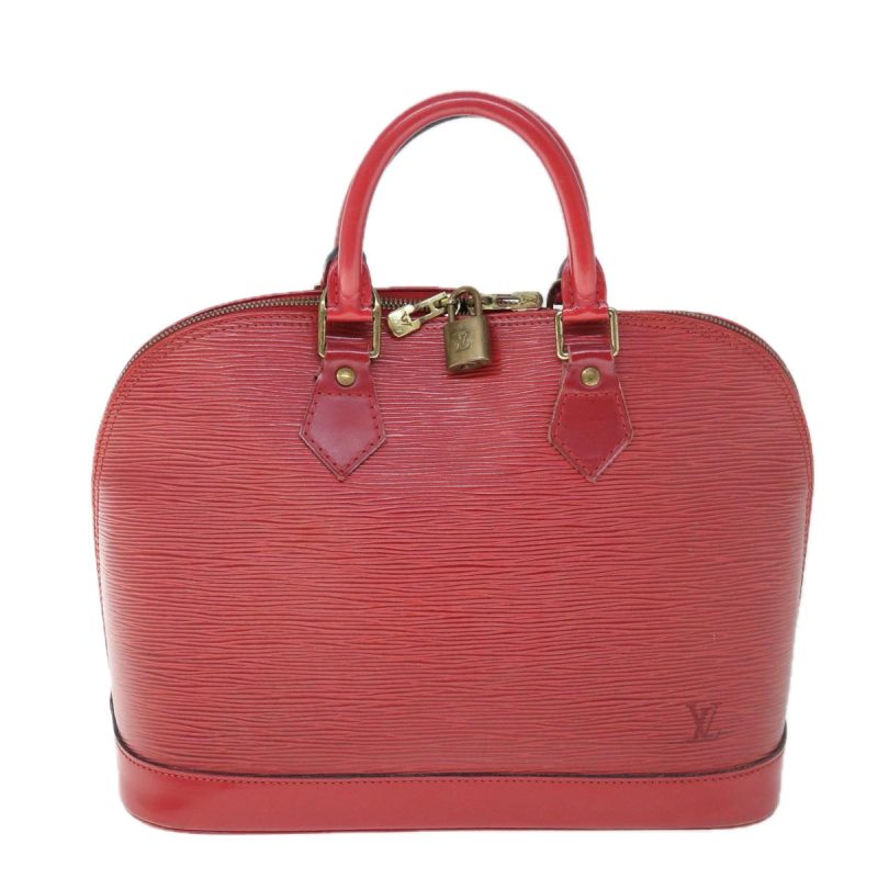 Louis Vuitton Epi Alma Hand Bag Castilian Red M52147  60552