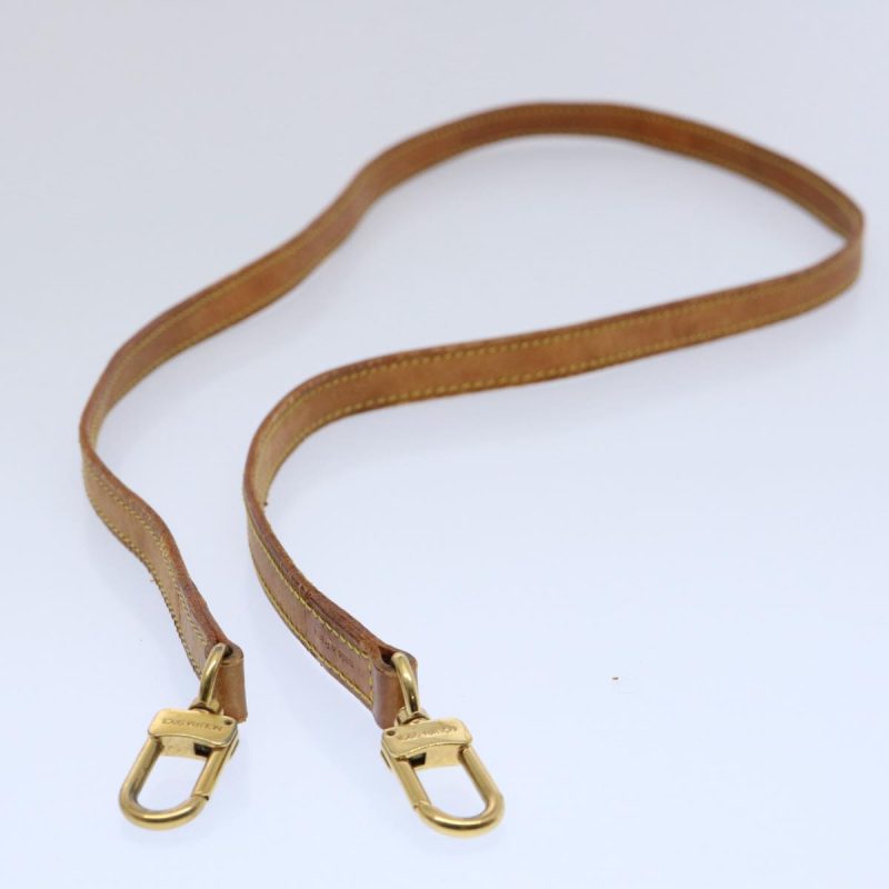 Louis Vuitton Shoulder Strap Leather 47.2"" Beige  60559 - Image 4