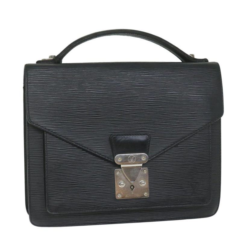 Louis Vuitton Epi Monceau 28 Hand Bag Black M52122  60660