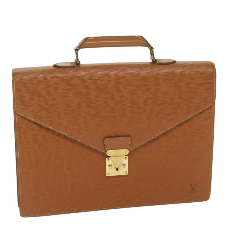 Louis Vuitton Epi Serviette Conseiller Briefcase Zipang Gold M54428 Auth 60664