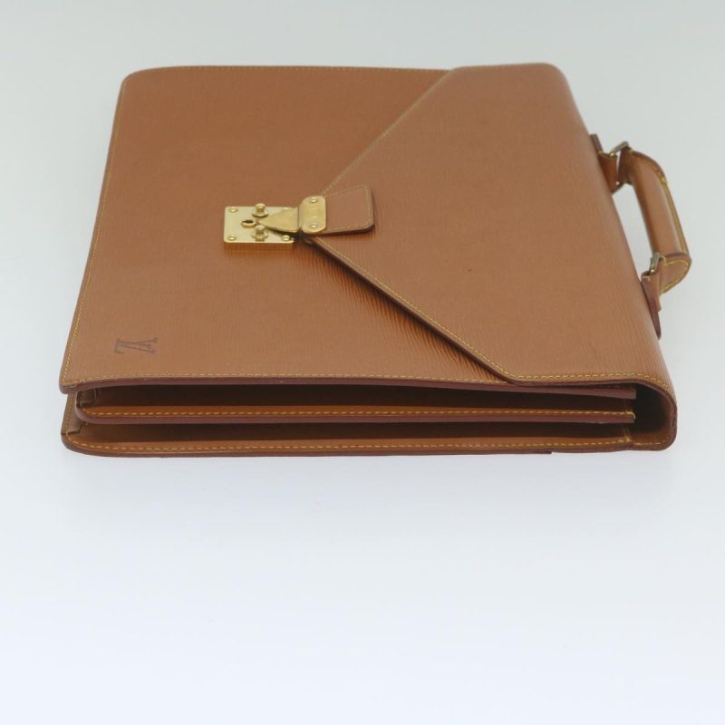 Louis Vuitton Epi Serviette Conseiller Briefcase Zipang Gold M54428 Auth 60664 - Image 3
