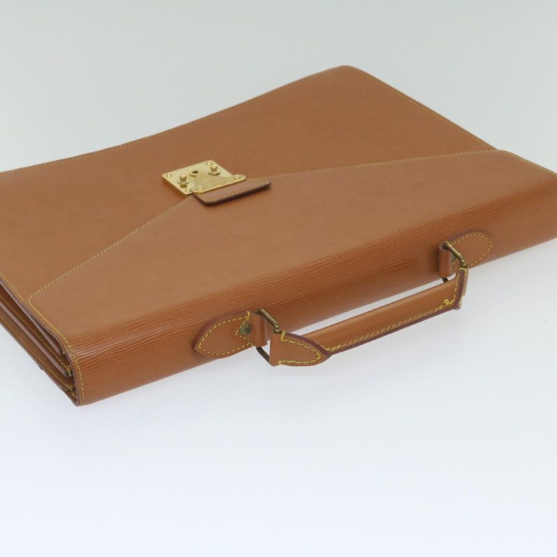 Louis Vuitton Epi Serviette Conseiller Briefcase Zipang Gold M54428 Auth 60664 - Image 5