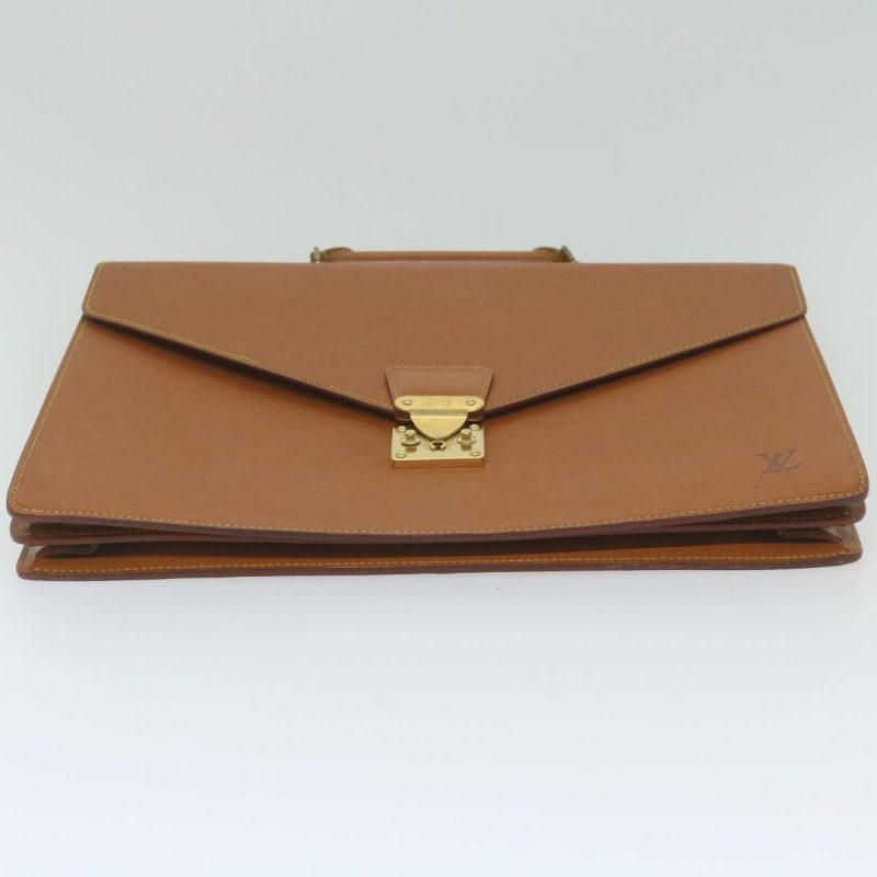 Louis Vuitton Epi Serviette Conseiller Briefcase Zipang Gold M54428 Auth 60664 - Image 7