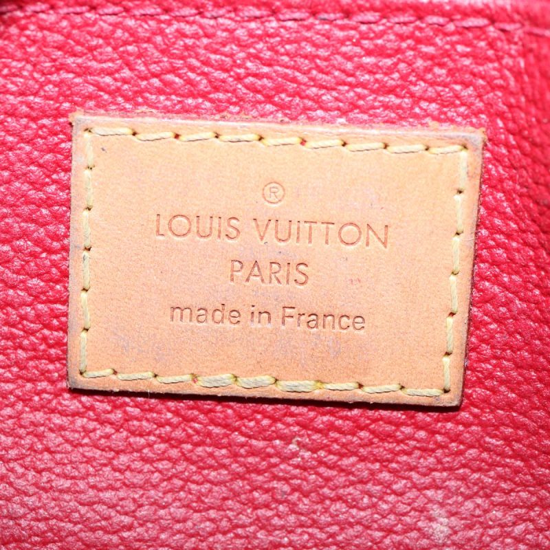 Louis Vuitton Monogram Vernis Pochette Cosmetic Pouch Red Slys M90172 Auth 60838 - Image 9