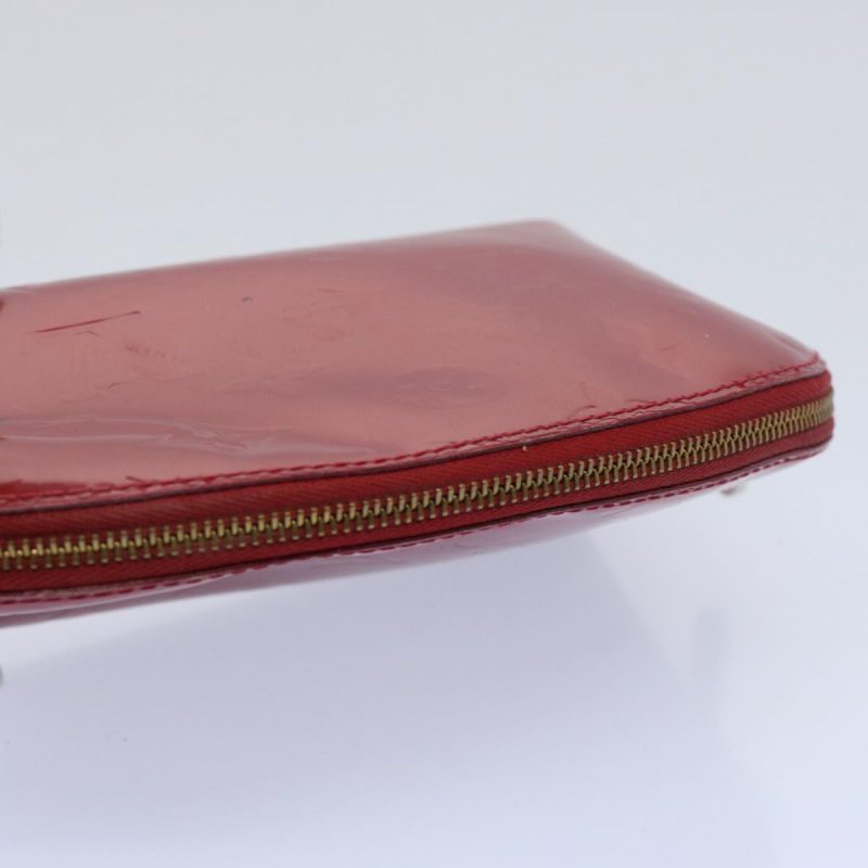 Louis Vuitton Monogram Vernis Pochette Cosmetic Pouch Red Slys M90172 Auth 60838 - Image 5