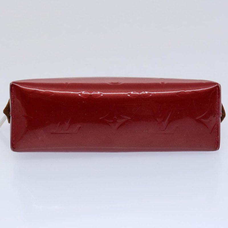 Louis Vuitton Monogram Vernis Pochette Cosmetic Pouch Red Slys M90172 Auth 60838 - Image 6