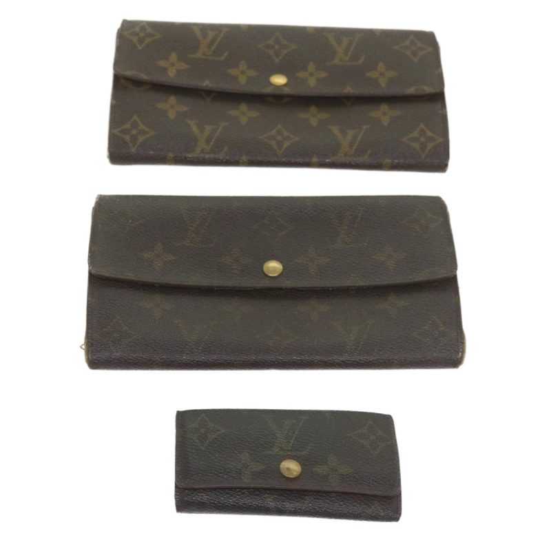 Louis Vuitton Monogram Key Case Wallet 3Set  61136