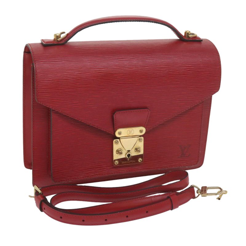 Louis Vuitton Epi Monceau 28 Hand Bag 2way Red M40783  61150