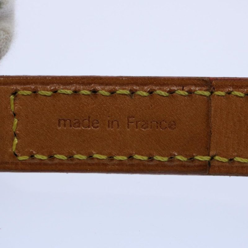 Louis Vuitton Shoulder Strap Leather 35.4"" Beige  61188 - Image 6