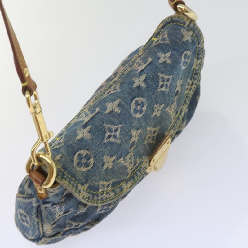 Louis Vuitton Monogram Denim Mini Preity Shoulder Bag Blue M95050 Auth 61296 - Image 8