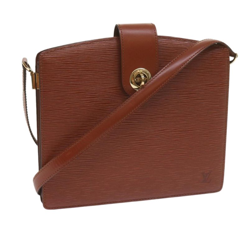 Louis Vuitton Epi Capuchin Shoulder Bag Brown M52343  61317