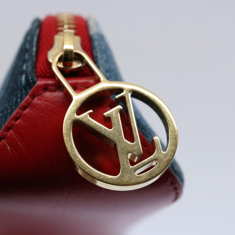 Louis Vuitton Monogram Denim Trousse Elizabeth Pen Case Blue GI0444 Auth 61468 - Image 8