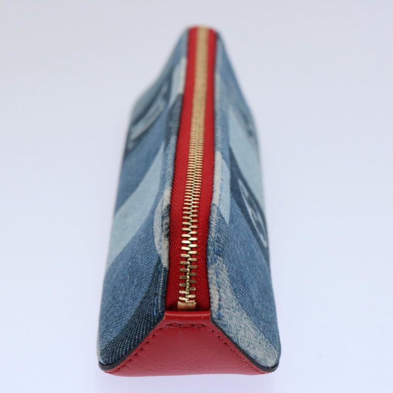 Louis Vuitton Monogram Denim Trousse Elizabeth Pen Case Blue GI0444 Auth 61468 - Image 4
