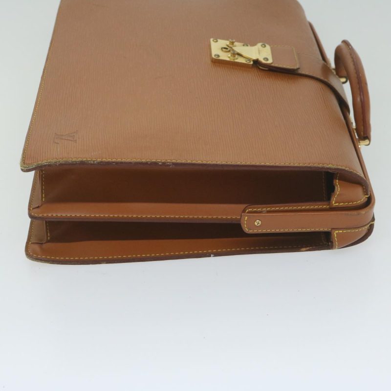 Louis Vuitton Epi Serviette Fermoir Business Bag Brown M54358  61490 - Image 3