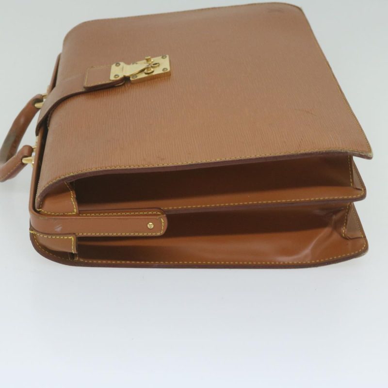 Louis Vuitton Epi Serviette Fermoir Business Bag Brown M54358  61490 - Image 4