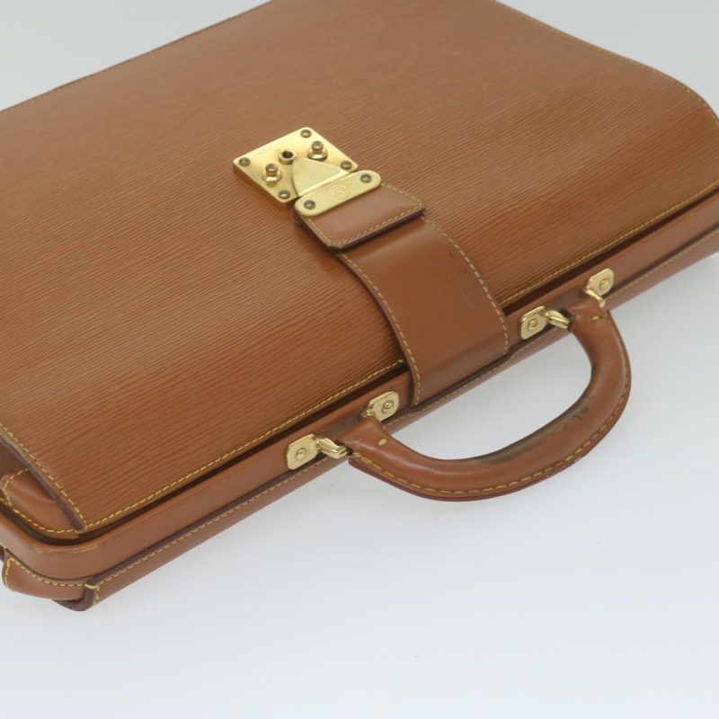 Louis Vuitton Epi Serviette Fermoir Business Bag Brown M54358  61490 - Image 6