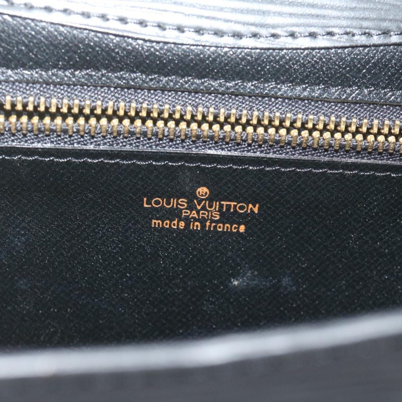 Louis Vuitton Epi Montaigne 23 Clutch Bag Black M52662  61524 - Image 8