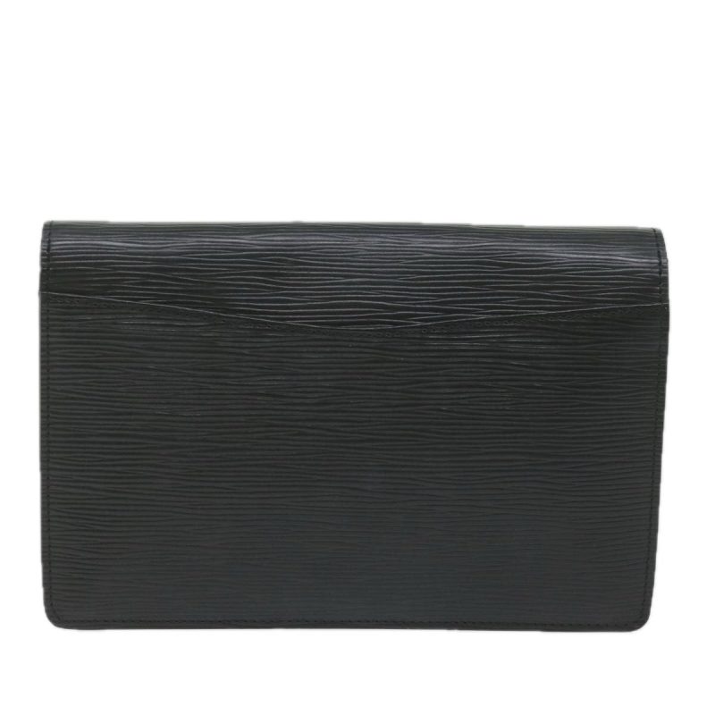 Louis Vuitton Epi Montaigne 23 Clutch Bag Black M52662  61524 - Image 2