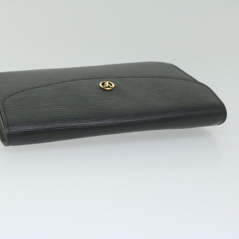 Louis Vuitton Epi Montaigne 23 Clutch Bag Black M52662  61524 - Image 5