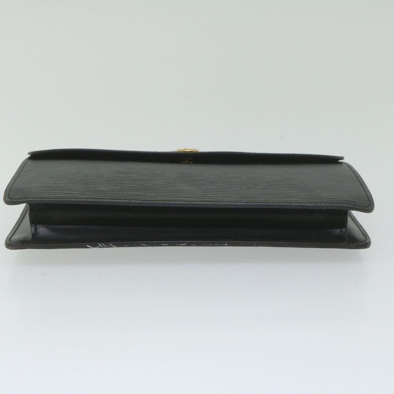Louis Vuitton Epi Montaigne 23 Clutch Bag Black M52662  61524 - Image 6
