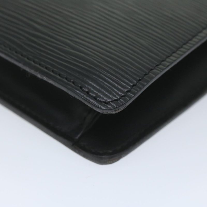 Louis Vuitton Epi Montaigne 23 Clutch Bag Black M52662  61524 - Image 7