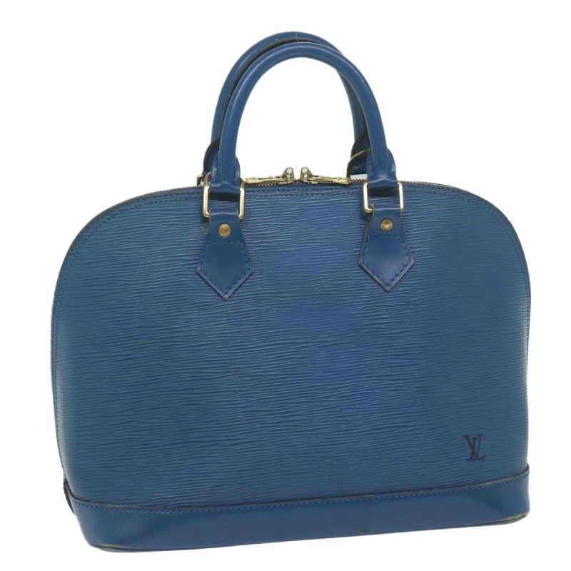 Louis Vuitton Epi Alma Hand Bag Toledo Blue M52145  61818
