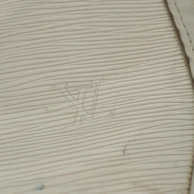Louis Vuitton Epi Plage Via Hand Bag Vinyl Leather Clear White M92153 Auth 77615 - Image 10