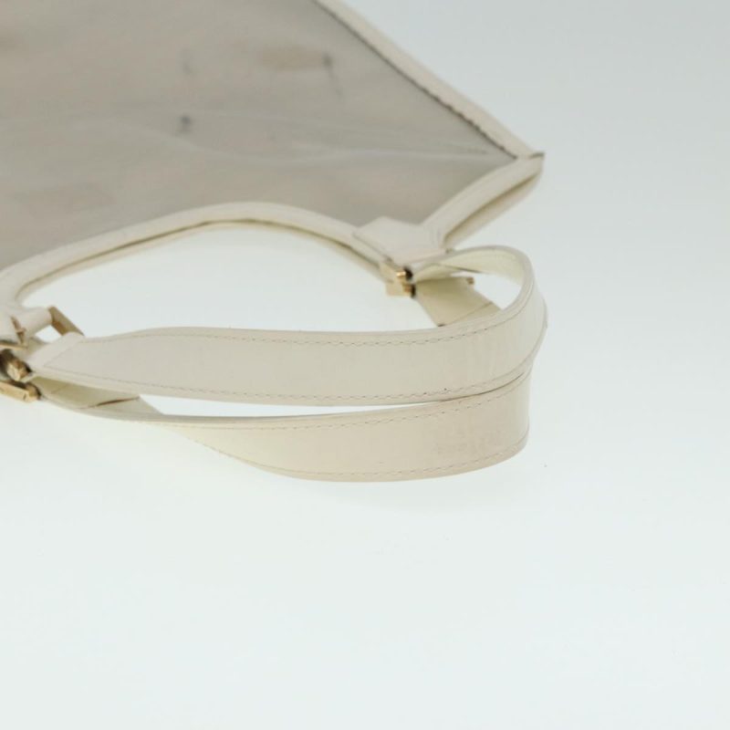 Louis Vuitton Epi Plage Via Hand Bag Vinyl Leather Clear White M92153 Auth 77615 - Image 7