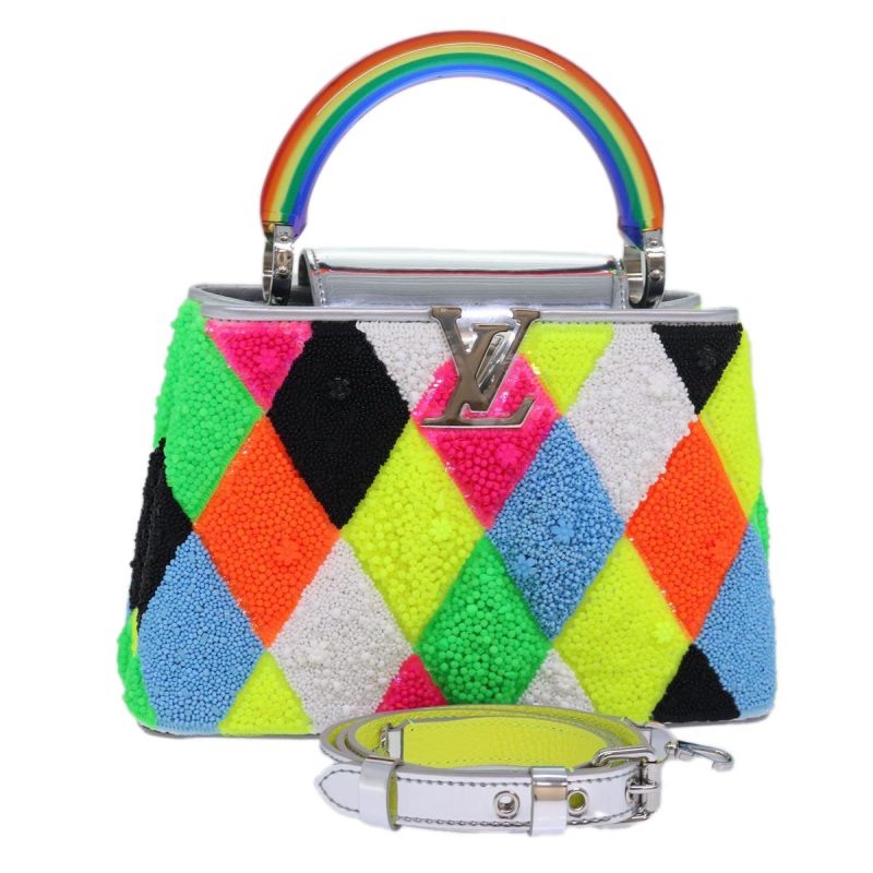 Louis Vuitton Ugo Rondinone Unique Edition Harlequin Resin Artycapucines BB