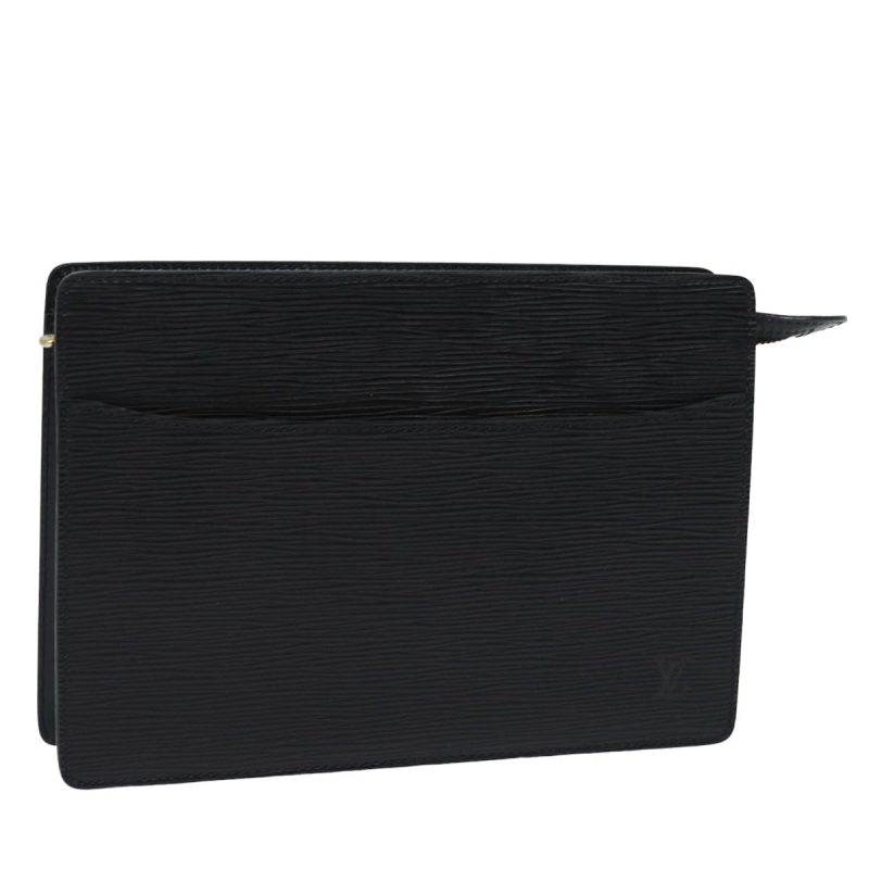 Louis Vuitton Epi Pochette Homme Clutch Bag Black Noir M52522  78111