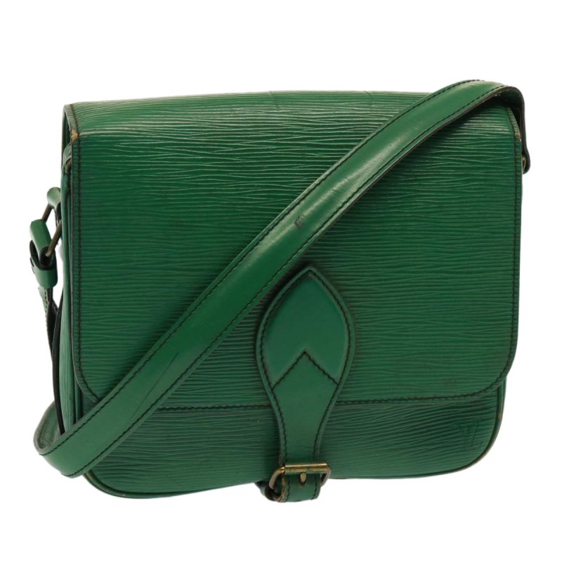 Louis Vuitton Epi Cartouchiere MM Shoulder Bag Green M52244  78113
