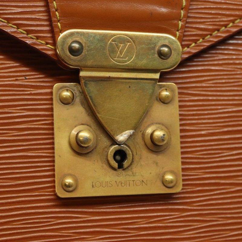 Louis Vuitton Epi Porte Documents Bandouliere Brown M54468  78147 - Image 9