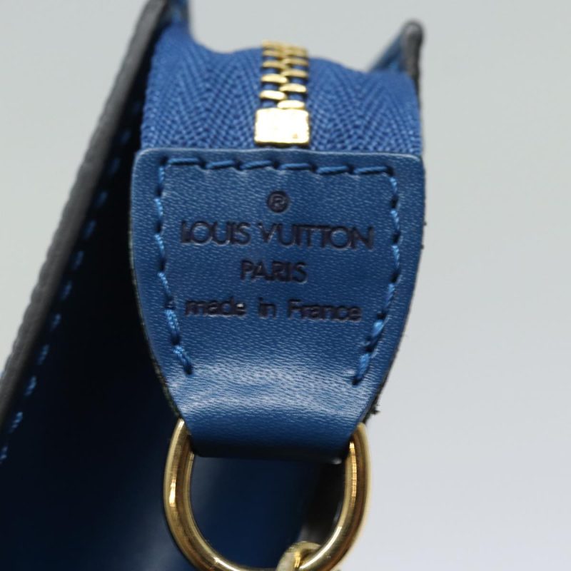 Louis Vuitton Epi Bucket PM Pouch Blue  78159 - Image 10
