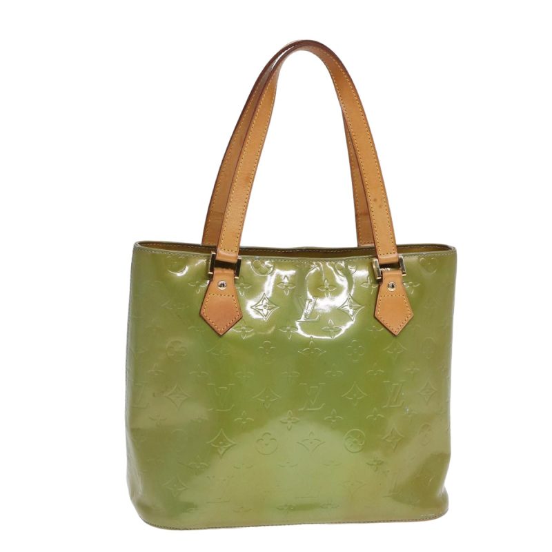 Louis Vuitton Monogram Vernis Houston Hand Bag Baby Blue M91005  78212