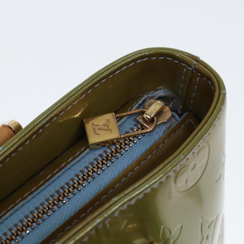 Louis Vuitton Monogram Vernis Houston Hand Bag Baby Blue M91005  78212 - Image 10