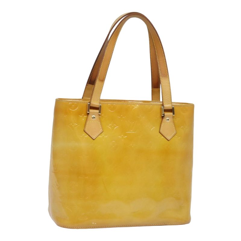 Louis Vuitton Monogram Vernis Houston Hand Bag Beige M91004  78213