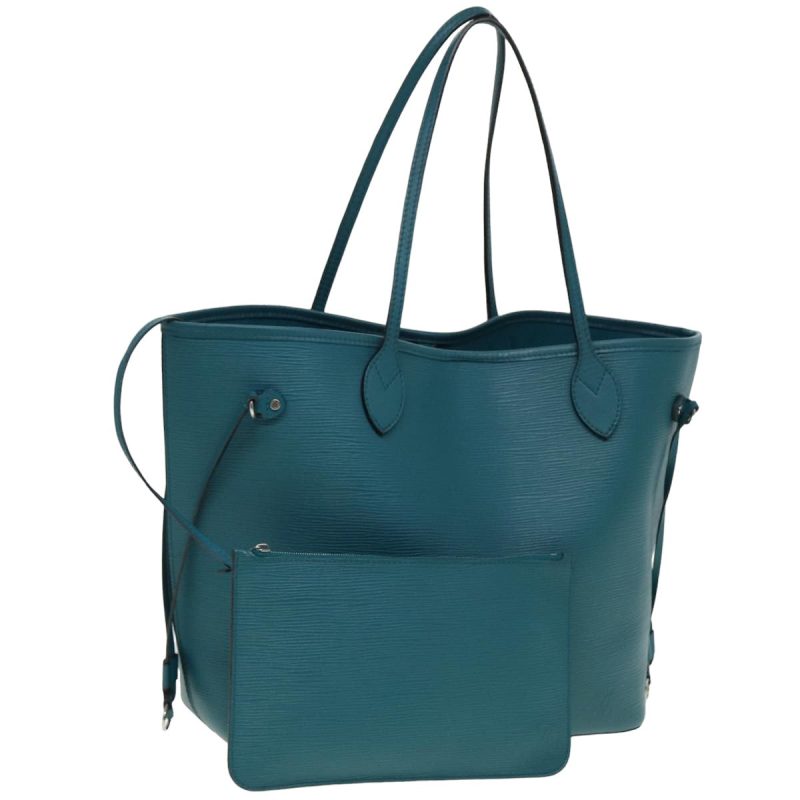 Louis Vuitton Epi Neverfull MM Tote Bag Cyan M40930  78322