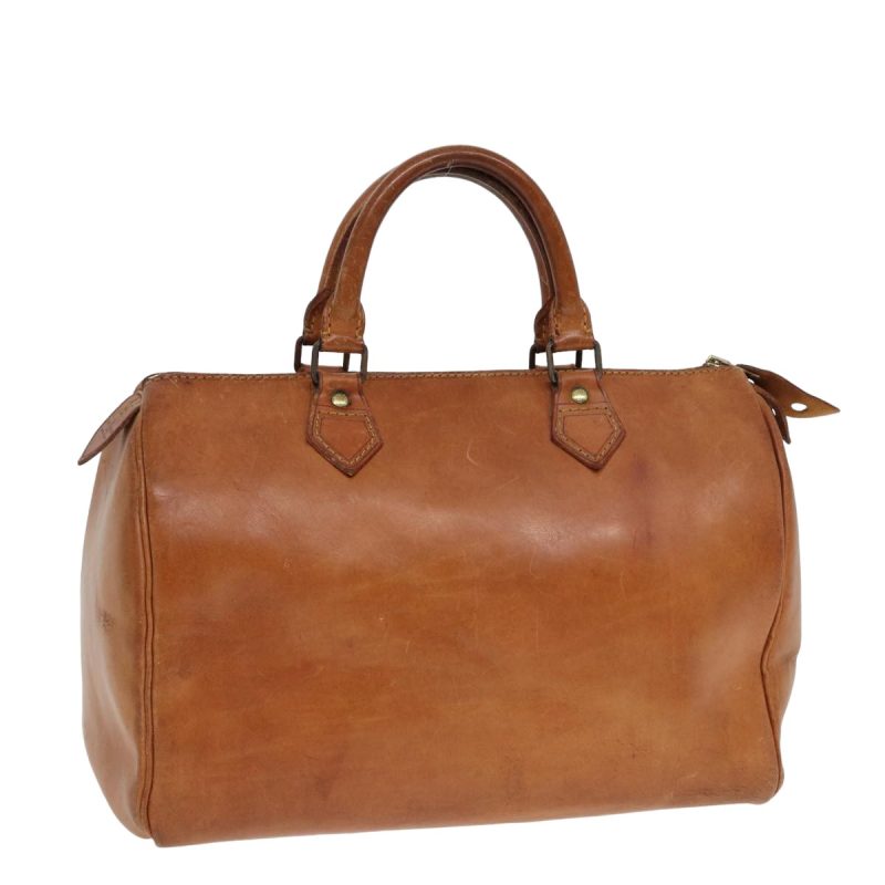 Louis Vuitton Nomad leather Speedy 30 Hand Bag Beige M85392  78349