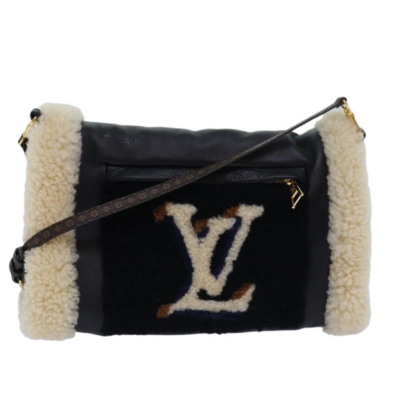 Louis Vuitton Monogram Teddy Mansion Mouton Teddy Bag Black M76564 Auth 78371A